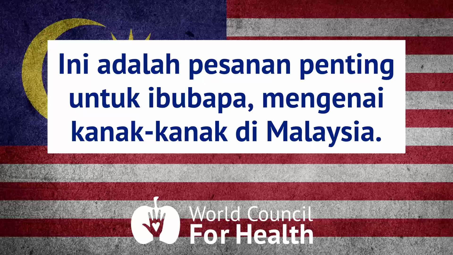 Pesanan Penting Bagi Ibubapa Dari World Council for Health

Ini adalah pesanan penting untuk ibubapa...