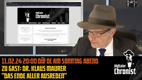 Aufzeichnung vom 11.02.24 DC am Sonntag Abend - Zu Gast: Dr. Klaus Maurer "Das Ende aller Ausreden"