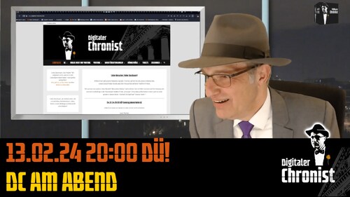 Aufzeichnung vom 13.02.24 Direktübertragung! DC am Abend